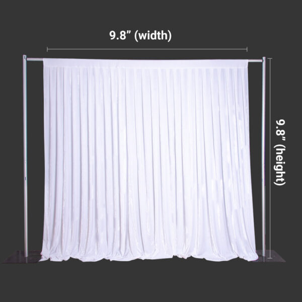 Flame Retardant White Velvet-Like Backdrop Curtain Drapes