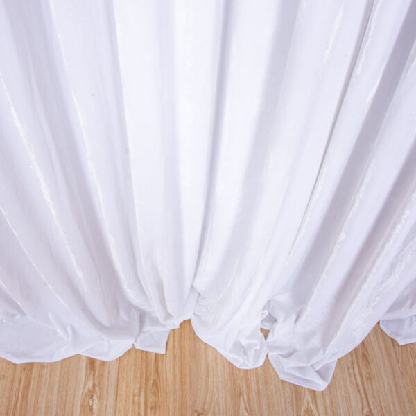 Flame Retardant White Velvet-Like Backdrop Curtain Drapes