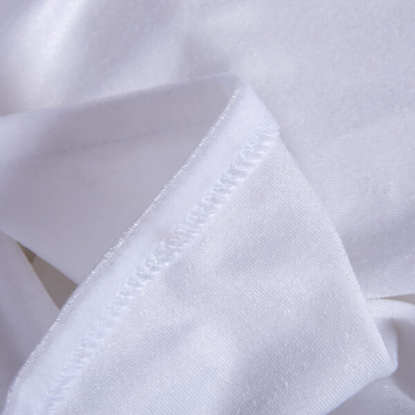 Flame Retardant White Velvet-Like Backdrop Curtain Drapes
