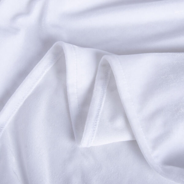 Flame Retardant White Velvet-Like Backdrop Curtain Drapes
