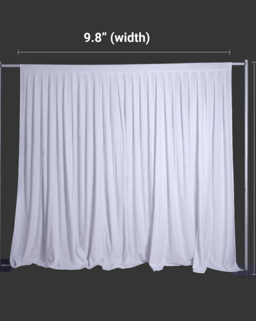 Flame Retardant White Velvet Backdrop Curtain Drapes
