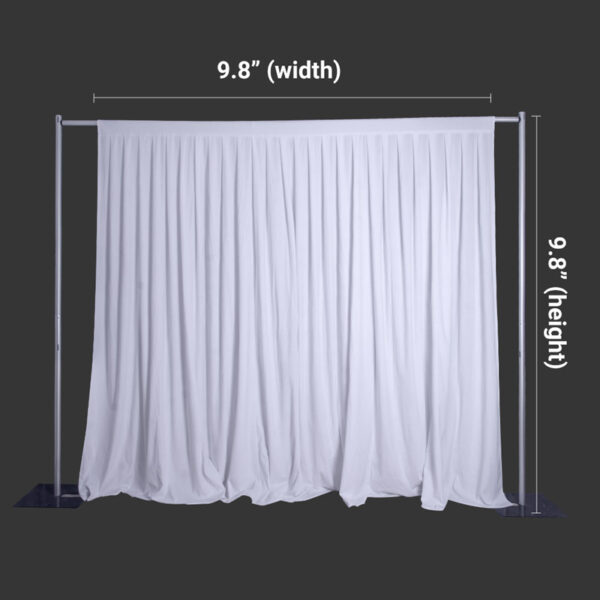 Flame Retardant White Velvet Backdrop Curtain Drapes