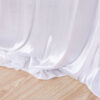 Flame Retardant White Satin Backdrop Curtain for Events Decoration