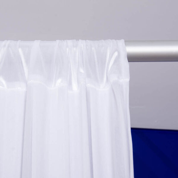 Flame Retardant White Satin Backdrop Curtain for Events Decoration