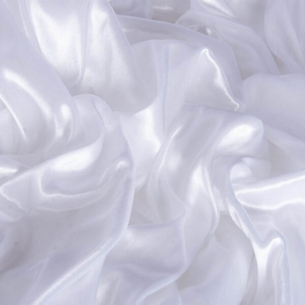 Flame Retardant White Satin Backdrop Curtain for Events Decoration